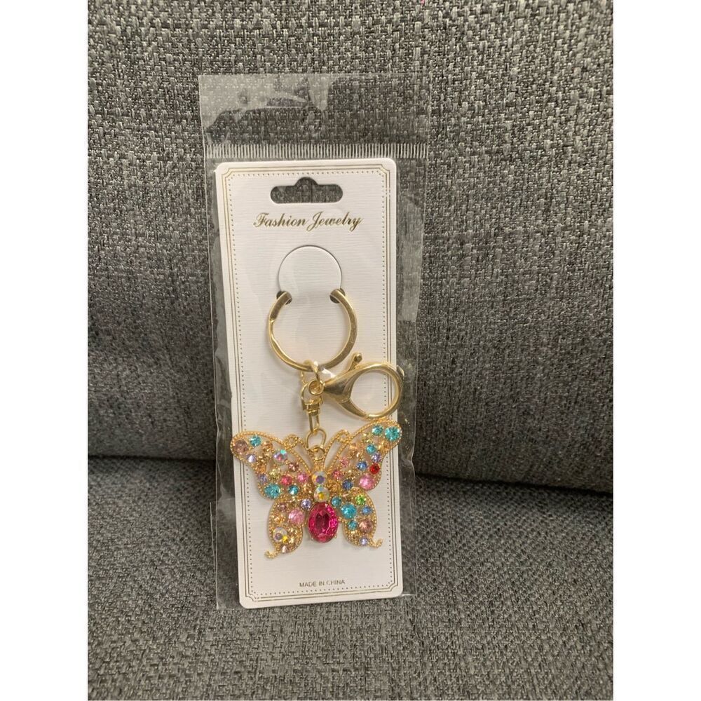 Multicolored Butterfly Keychain - Picture 2 of 3